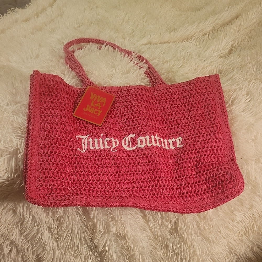 NWOtT-Juicy Couture Pink Woven Tote Bag